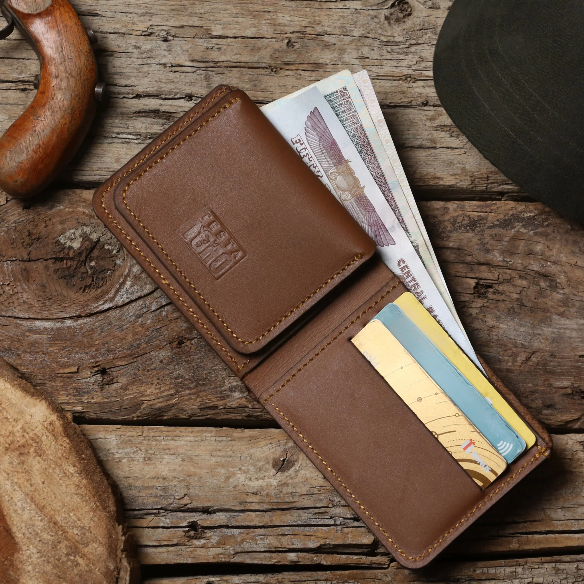 محفظة كلاسيك فاخرة نحيفة – نافذة هوية Flip & Full Bill Compartment w14 - Image 13